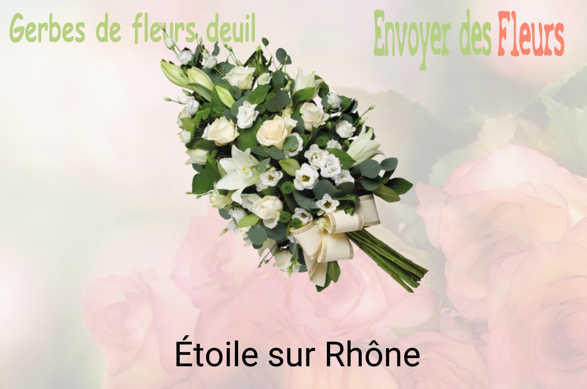 Gerbe de fleurs de deuil livrée à Étoile-sur-Rhône